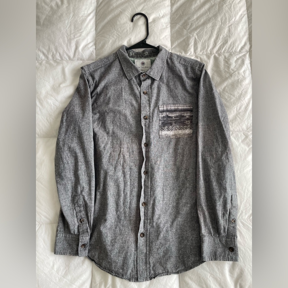 On the Byas long sleeve casual button down